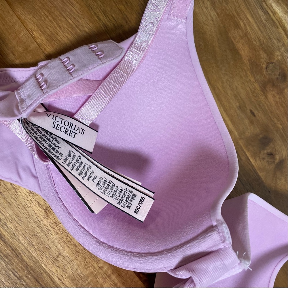 Victoria’s Secret The T-Shirt Lightly Lined Demi Bra | 30C | Orchid Bouquet 07HX - Picture 5 of 13